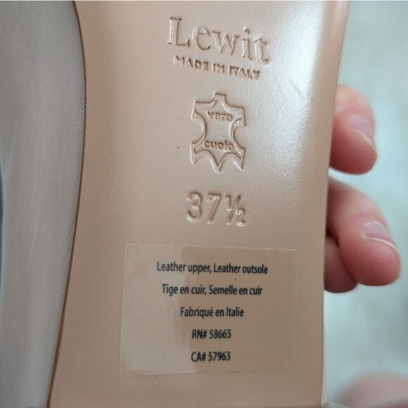 Lewit Leather Ballet Flats Pale Pink Round Toe 37.5 / 7 - Picture 7 of 7